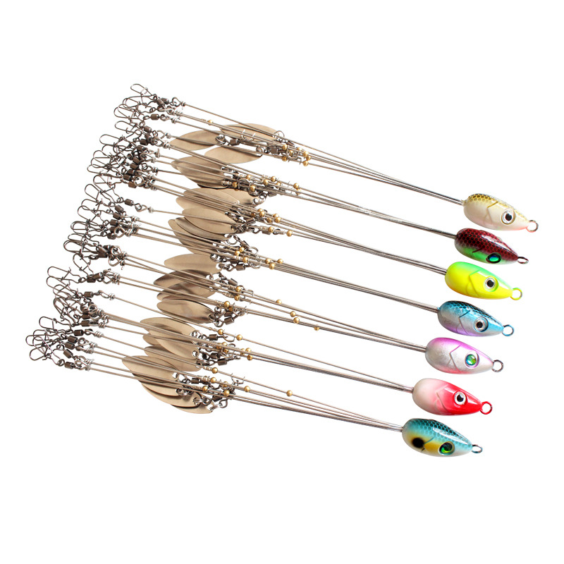 Ilure Fishing Gear Alabama Group Attack Fishing Set with Sequins 5 Claws 18G Bionic Lure Sea Fishing Bait