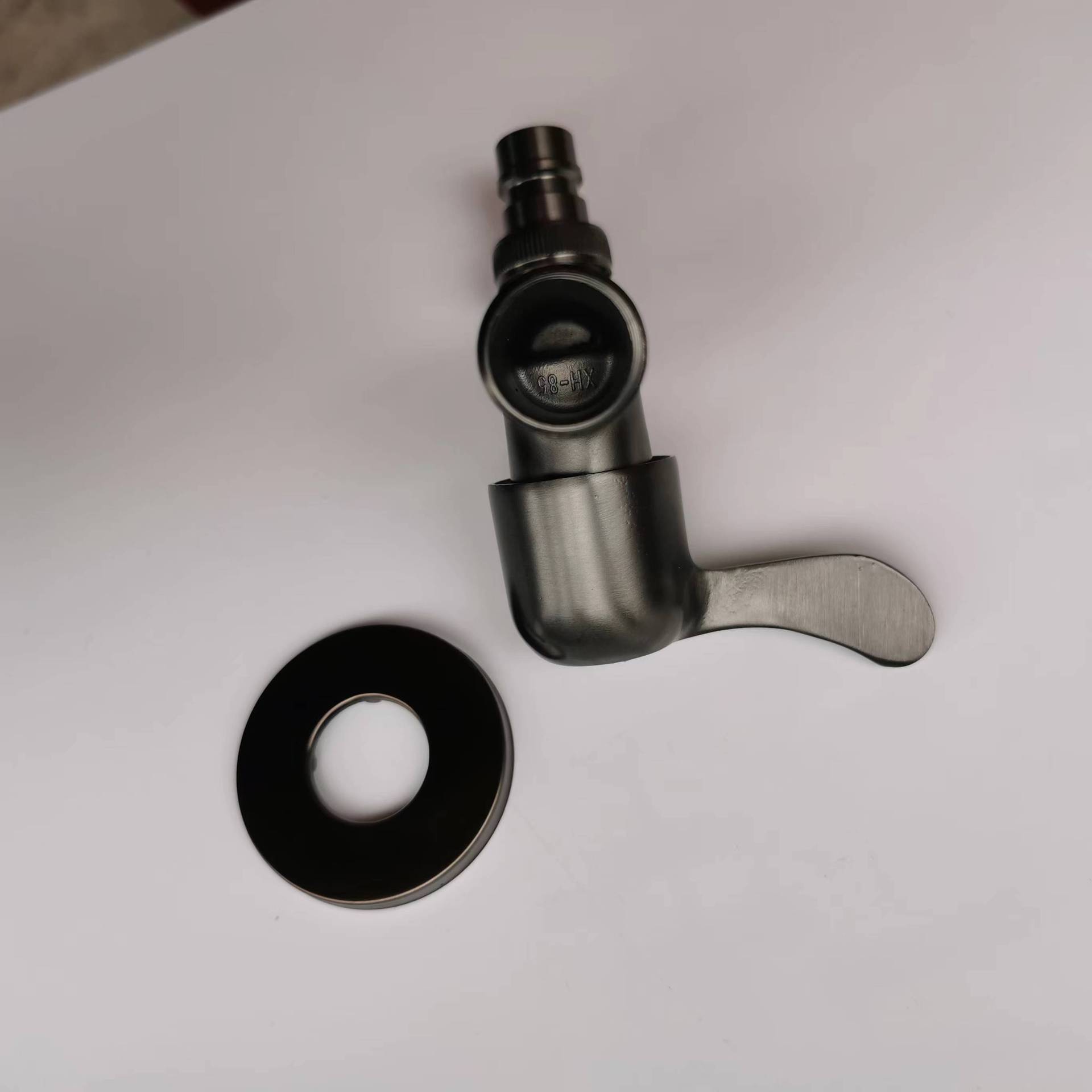 枪灰304不锈钢水龙头 4分快开洗衣机龙头 家用阳台拖把池单冷龙头