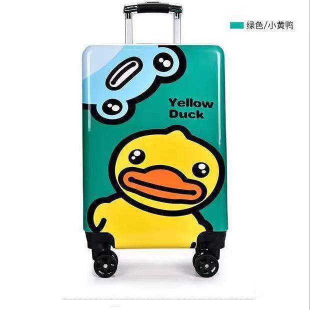 Suitcase Pc Material Trolley Case 20-Inch Waterproof Durable Marksman Factory Wholesale Cute Cartoon Little Yellow Duck