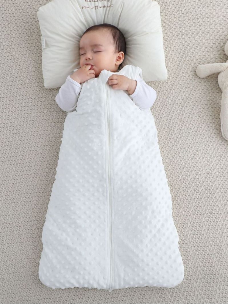 Baby Sleeping Bag Autumn and Winter Quilted Vest Swaddling Warm Thick Beanie Velvet Newborn Blanket Baby Anti-Kick Quilt Sleeveless