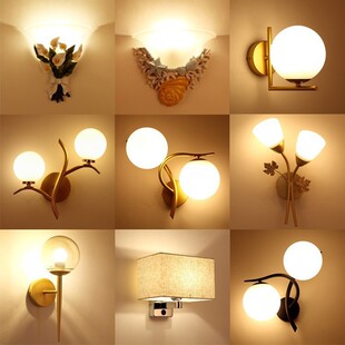 玄关吸顶灯吊线灯过道创意全铜玻璃走廊灯条纹新款北欧入户门厅