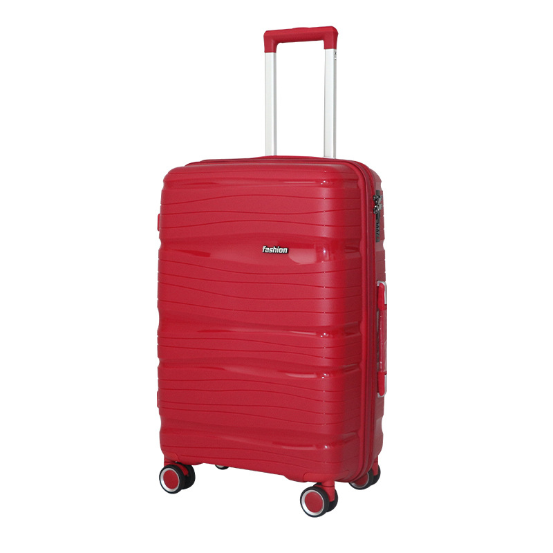 Trolley Case Universal Wheel Pp Material Integrated Molding 20-Inch Boarding Bag 24-Inch 28-Inch Explosion-Proof Zipper Luggage