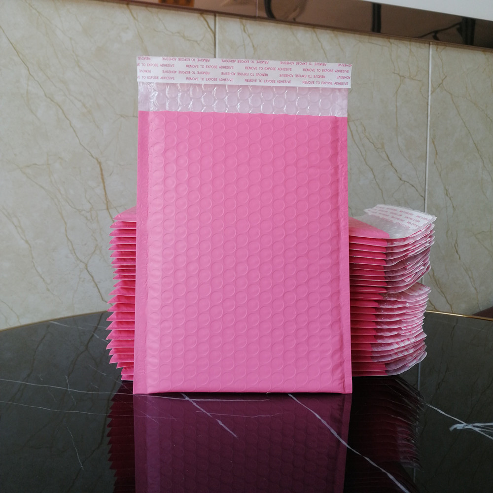 粉色共挤膜气泡袋防震加厚服装袋饰品快递包装泡沫气泡信封袋-报价