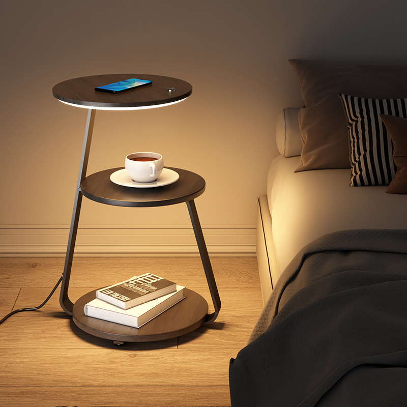 Living Room Sofa Side Table Floor Lamp Wireless Charging Ambience Light Nordic Bedroom Bedside Lamp Designer Minimalist Table Lamp