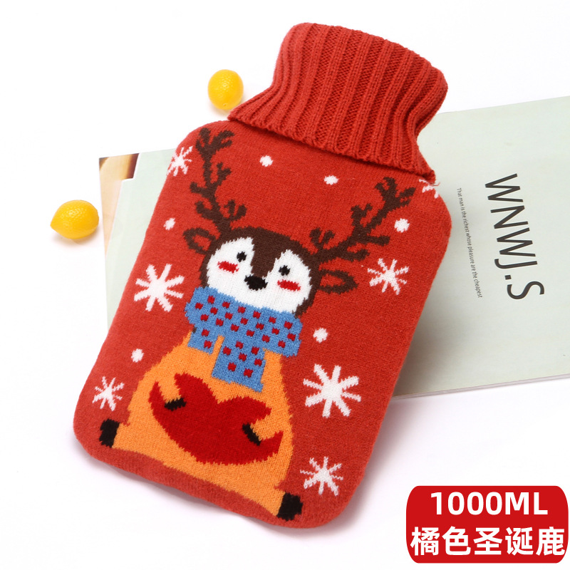 Creative Cute Hot Water Bag Knitted Coat Hand Warming in Winter Footnotes Plumbing Baby 1000ml Irrigation Hand Warmer