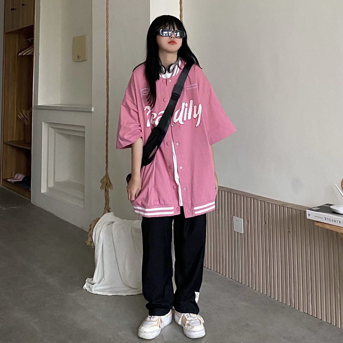 薄棒球服外套日韩宽松夏季新款百搭潮ins嘻哈短袖外套男女
