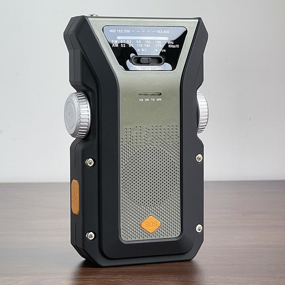 亚马逊 新款 多功能应急手摇收音机带超亮手电筒大容量-阿里巴巴