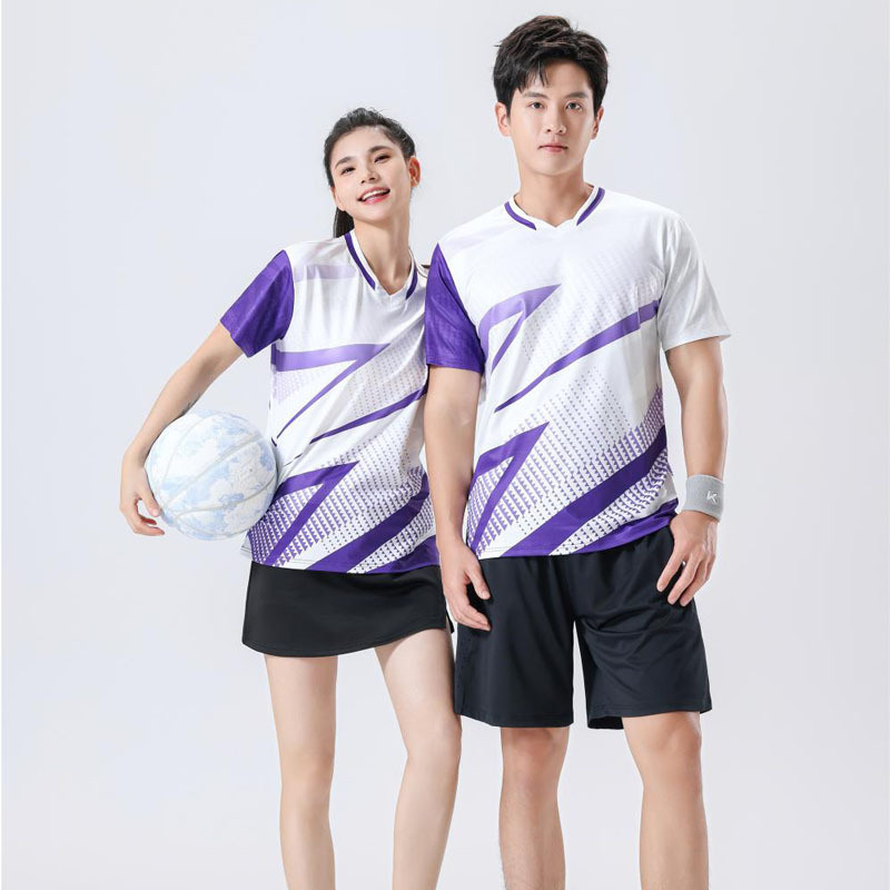 羽毛球服套装男夏短袖情侣女款网球运动队服比赛训练乒乓球服