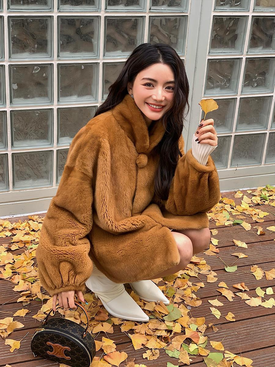 公主家 雪球精灵 新款貂皮大衣女年轻款整貂水貂皮草女中长版外套