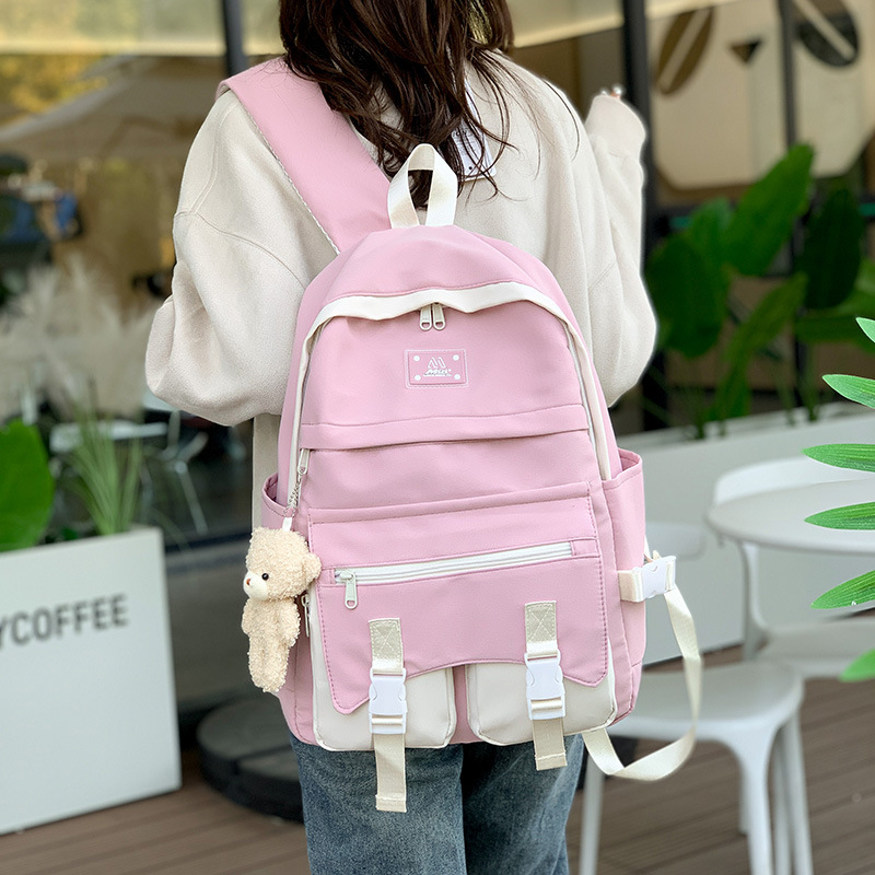 Casual Backpack Women's Early High School and College Student Schoolbag Large Capacity Travel Backpack Business Laptop Bag
