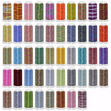 kint牌多彩渐变色绣花线75d108d/2渐变流苏电脑刺绣缠绕股线48色