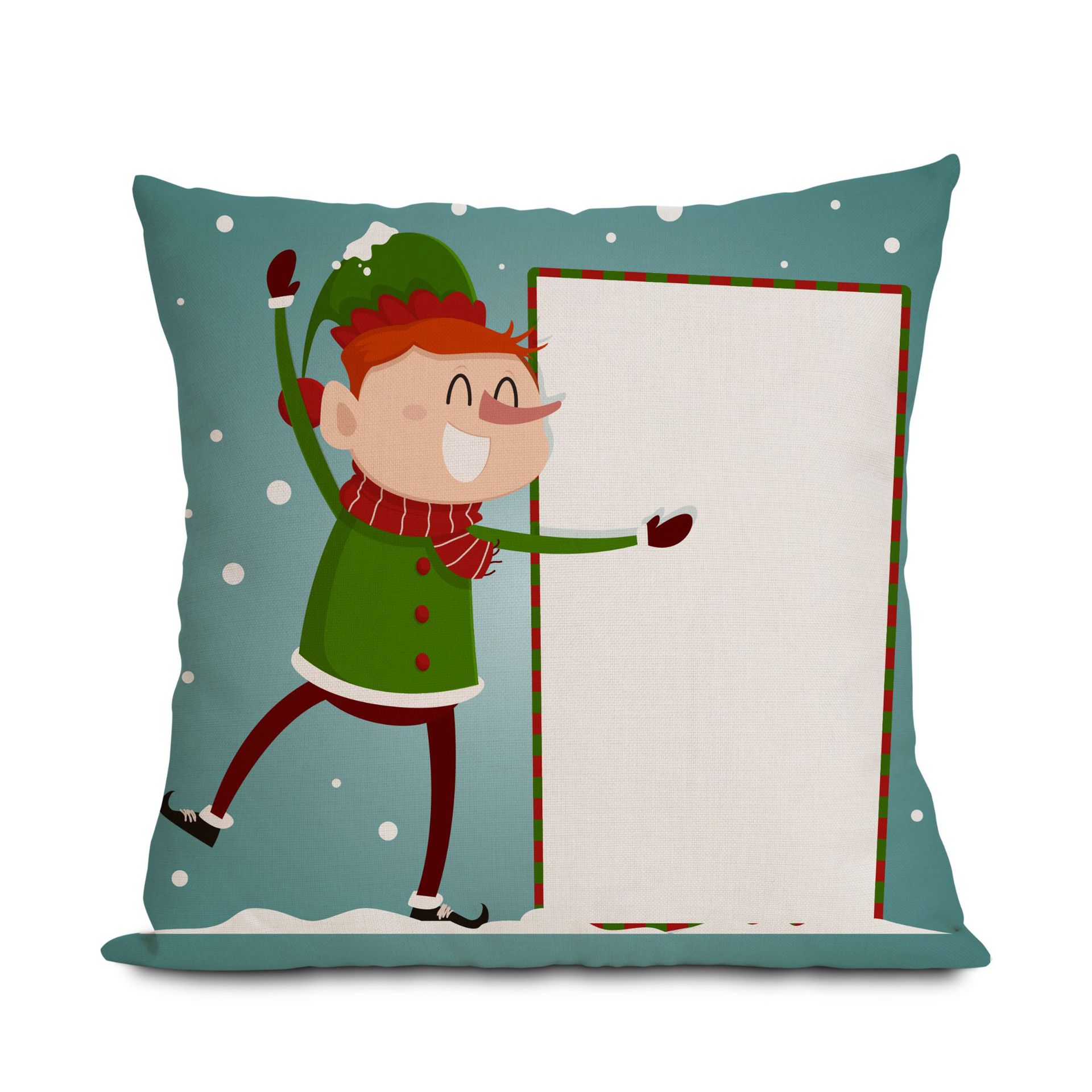 22 New DIY Sublimation Christmas Pillow Cover Cross-Border Amazon AliExpress Original Blank Back Cushion