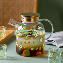 小清新玻璃凉水壶冷水壶套装花茶水果茶壶泡茶器凉开水茶杯果汁壶