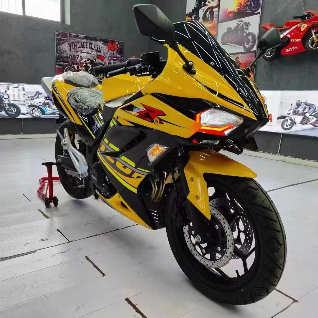川崎h2双缸水冷400cc摩托车雅马哈r1跑车小忍者公路赛趴赛重机车