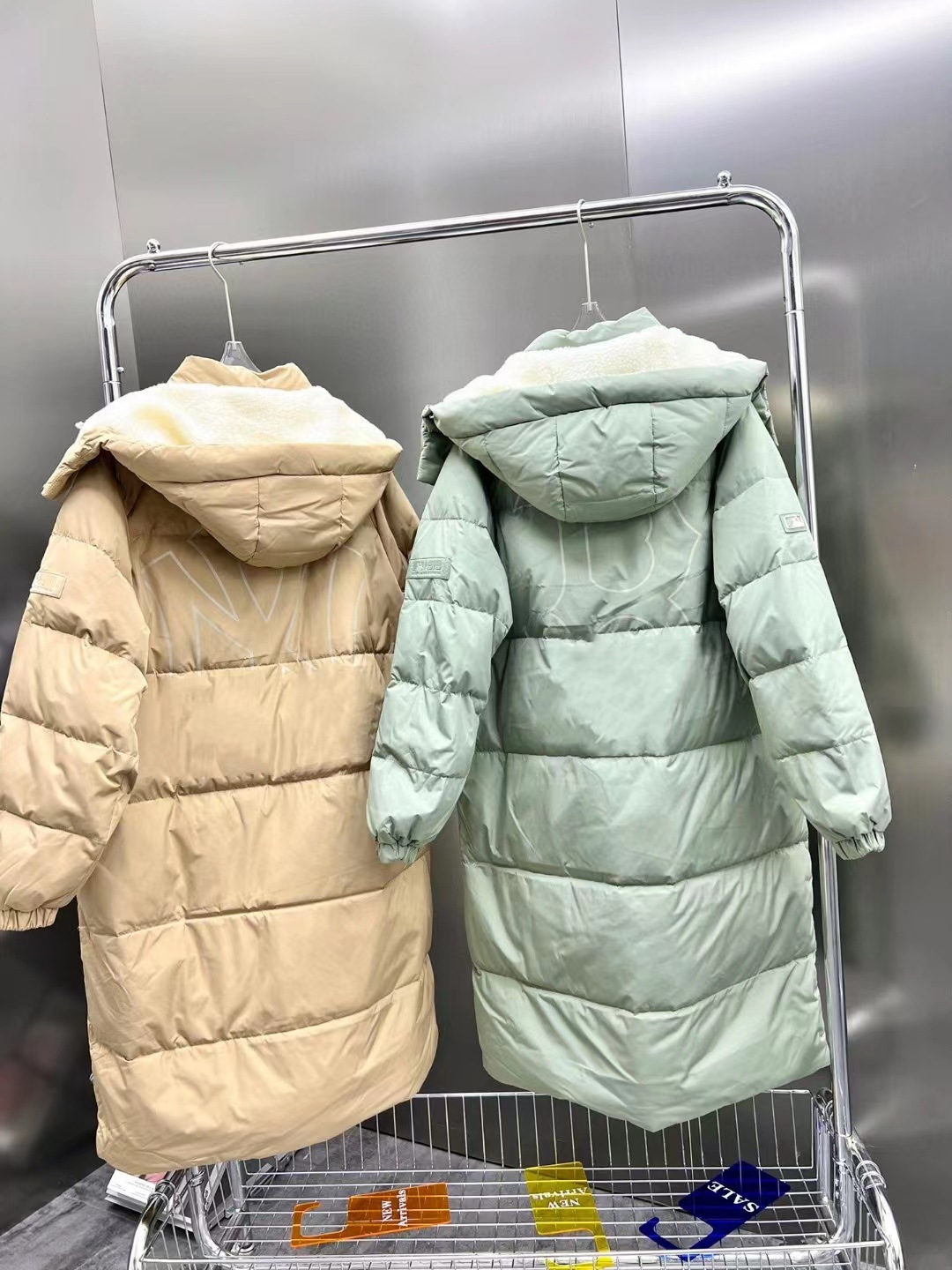 Mid-Length Autumn and Winter Lamb Wool down Jacket Slimming Baggy Coat Korean Simple All-Matching Long down Clearance