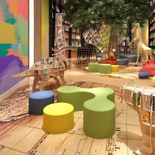 琴行幼儿园早教中心培训班机构休息区创意儿童异形沙发组合拼图凳