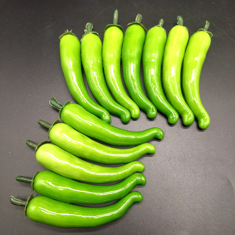 仿真辣椒模型 青红辣椒尖辣菜椒假蔬菜模型橱柜摄影早教道具装饰