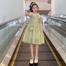 女童连衣裙夏装洋气2024新款高档韩版显瘦中大童夏季爆款公主裙子
