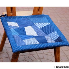 批发手工拼布土布坐垫老粗布椅子垫餐椅垫纯棉布座垫板凳凳子垫含