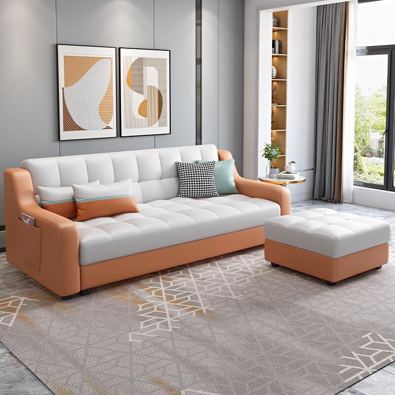 高箱储物沙发小户型客厅收纳箱体式阳台三人位折叠沙发床多功能