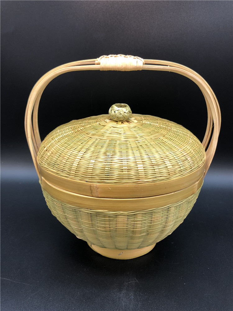 竹编提篮竹篮竹编筐手提篮采摘篮买菜筐厨房收纳篮水果篮蔬菜篮