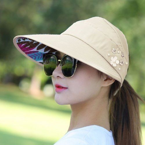 Sun Hat Women's Summer Cycling Big Brim Versatile Korean Style Sun Hat Student Sun Hat Empty Top Hat Foldable