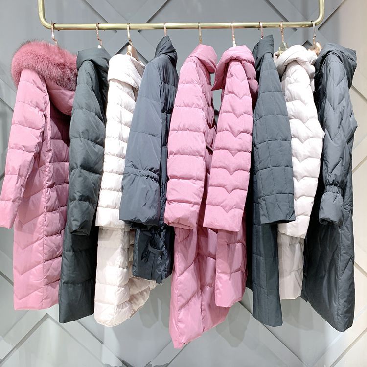 海蔓娇娜羽绒服冬品牌折扣女装麦寻清仓专柜货源外套毛呢大衣批发