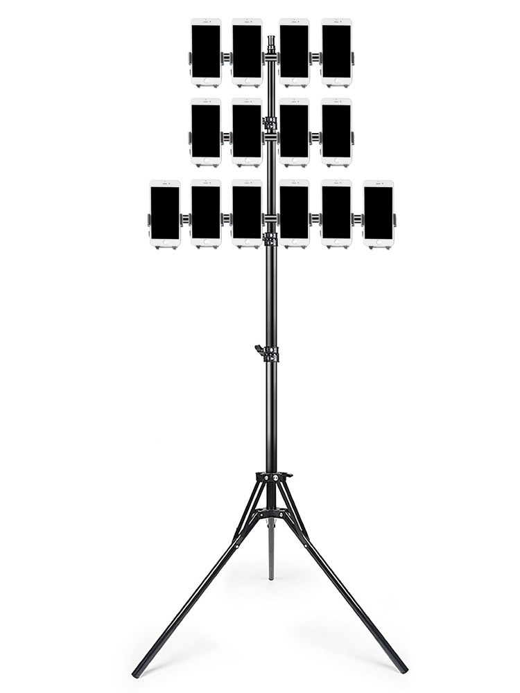 多机位手机直播支架落地30机位多位群控8多个平台同时6多头手机架