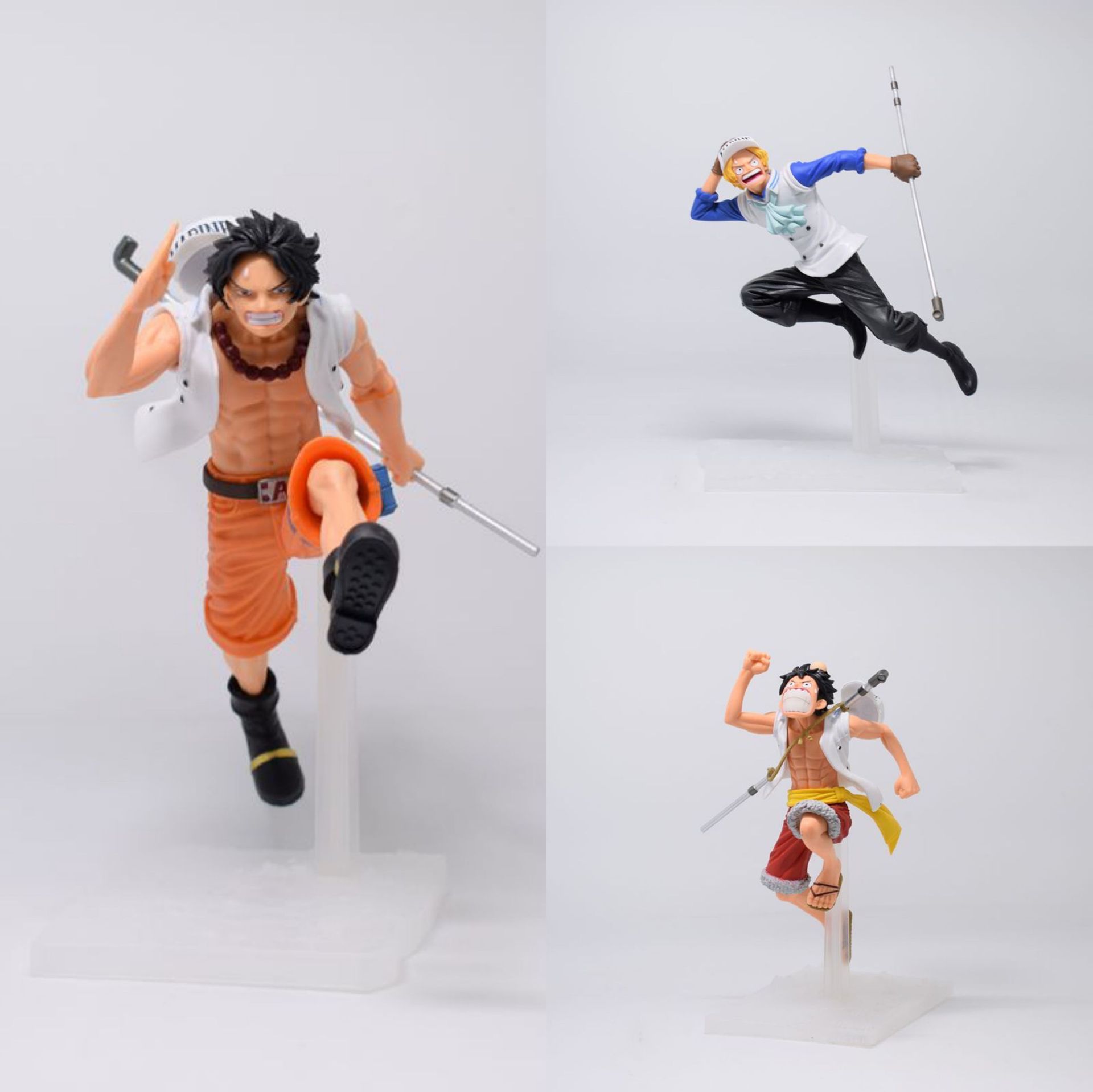 海贼王 海军服 奔跑三兄路飞 艾斯 萨博 海军造型 手办模型-阿里巴巴