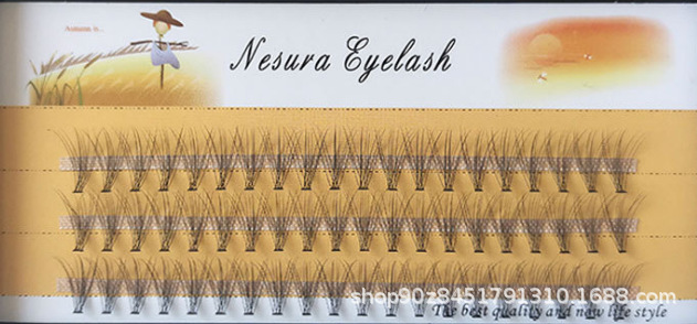 Type A Eyelashes Natural Soft Artificial False Eyelashes Female Single Cluster Fairy Planting Single Grafting False Eyelash Wholesale