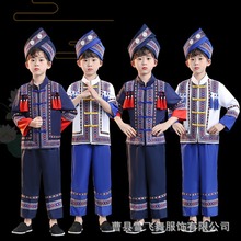 儿童壮族服装广西三月三少数民族舞蹈服瑶族苗族傣族土家族演出服