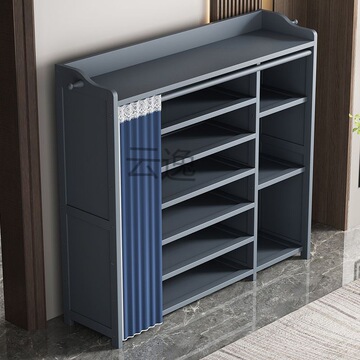 zp鞋柜简易多功能收纳玄关仿实木进门防尘鞋柜家用大容量门口鞋架