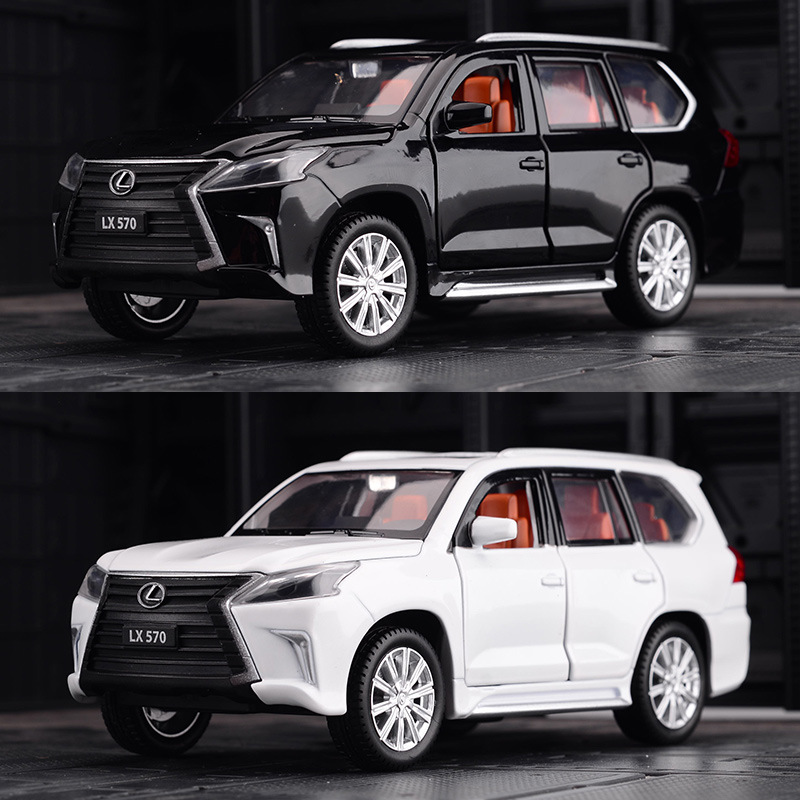 jk823513仿真雷克萨斯lx570合金车模凌志越野车模型声光回力玩车