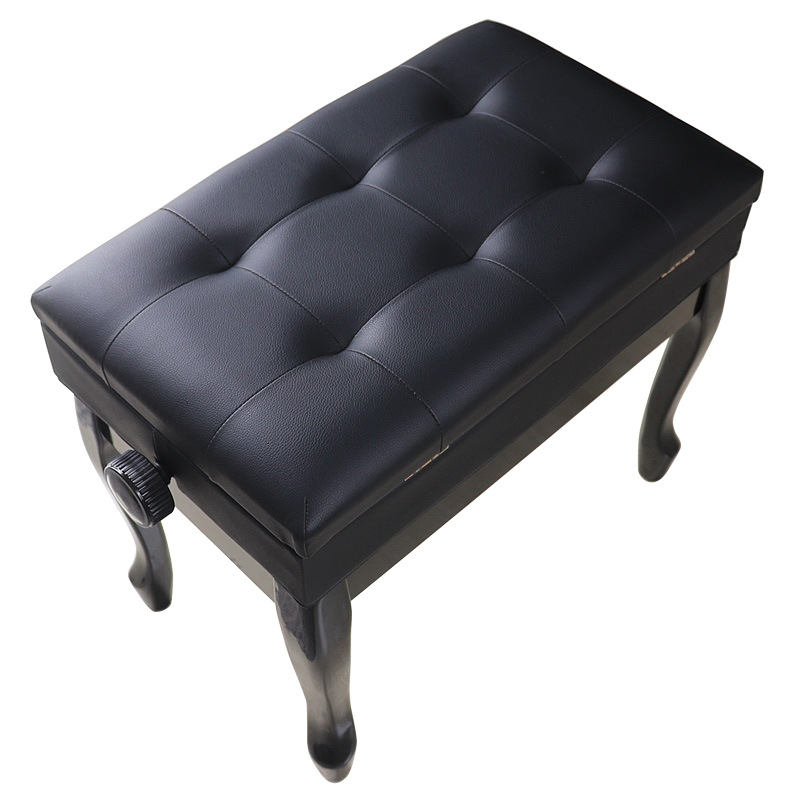 黑色可伸缩单人弯腿带书箱钢琴凳电钢琴凳古筝凳钢琴椅库存货