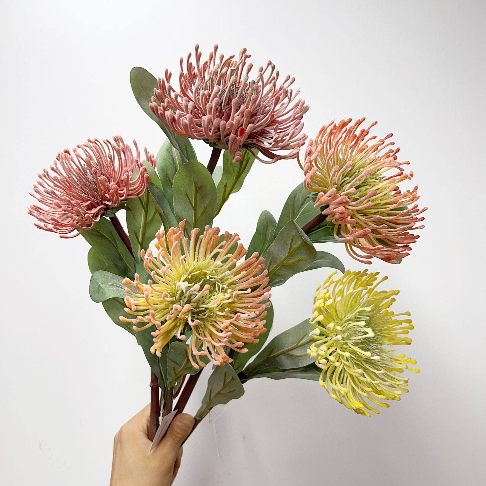 仿真针垫花 假花植物帝王花 家居餐桌摆件装饰 婚庆摄影道具摆放