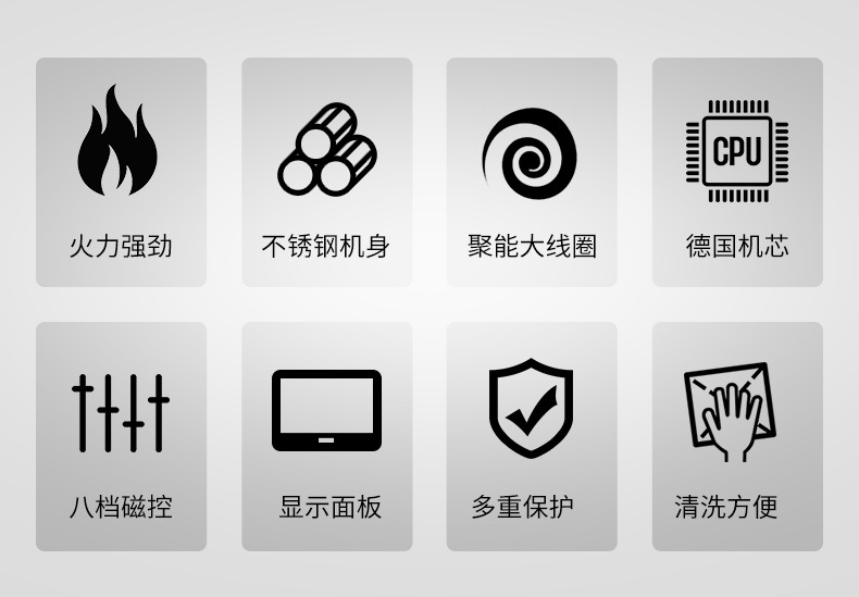 中餐店设备商用电磁大锅灶 厨房炒菜灶八档磁控大功率锅灶单眼