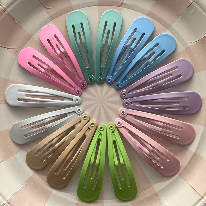 New Children's BB Clip Set Drop-Shaped Clip Paint Barrettes Fresh Sweet BB Clip Cute Water Drop Side Clip