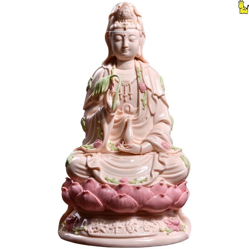 观世音菩萨佛像萨佛像客厅家用坐莲供奉佛摆件观世音菩萨像