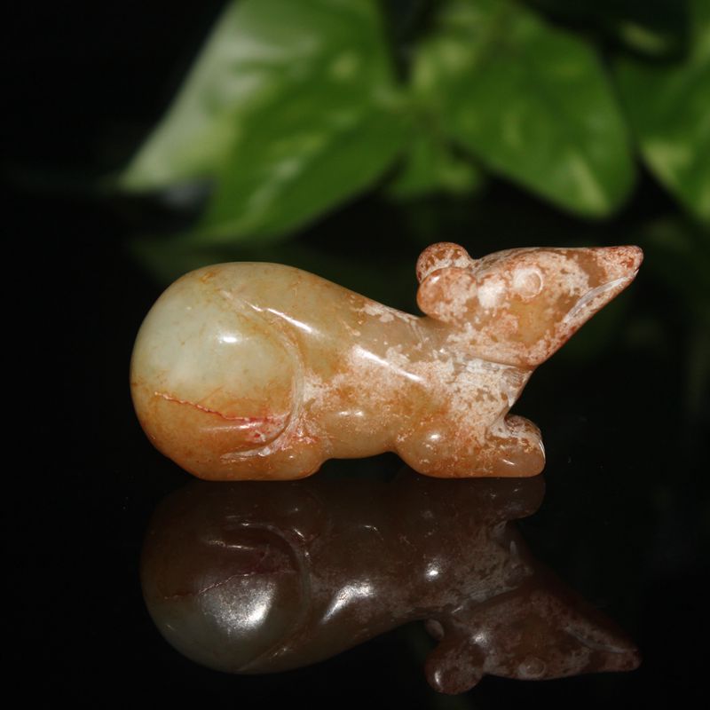 高古玉老玉老鼠吊坠 老岫玉鼠来宝挂件玉坠批发收藏品古玩老物件