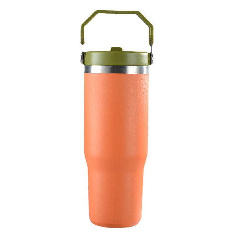 Cross-Border 304 Stainless Steel Handle Vacuum Cup Large Capacity Car Cup Portable Vacuum Sports Kettle Wholesale