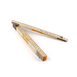 百固进口木折尺折叠尺子木工木尺10折2米公制绘图尺鲁班尺