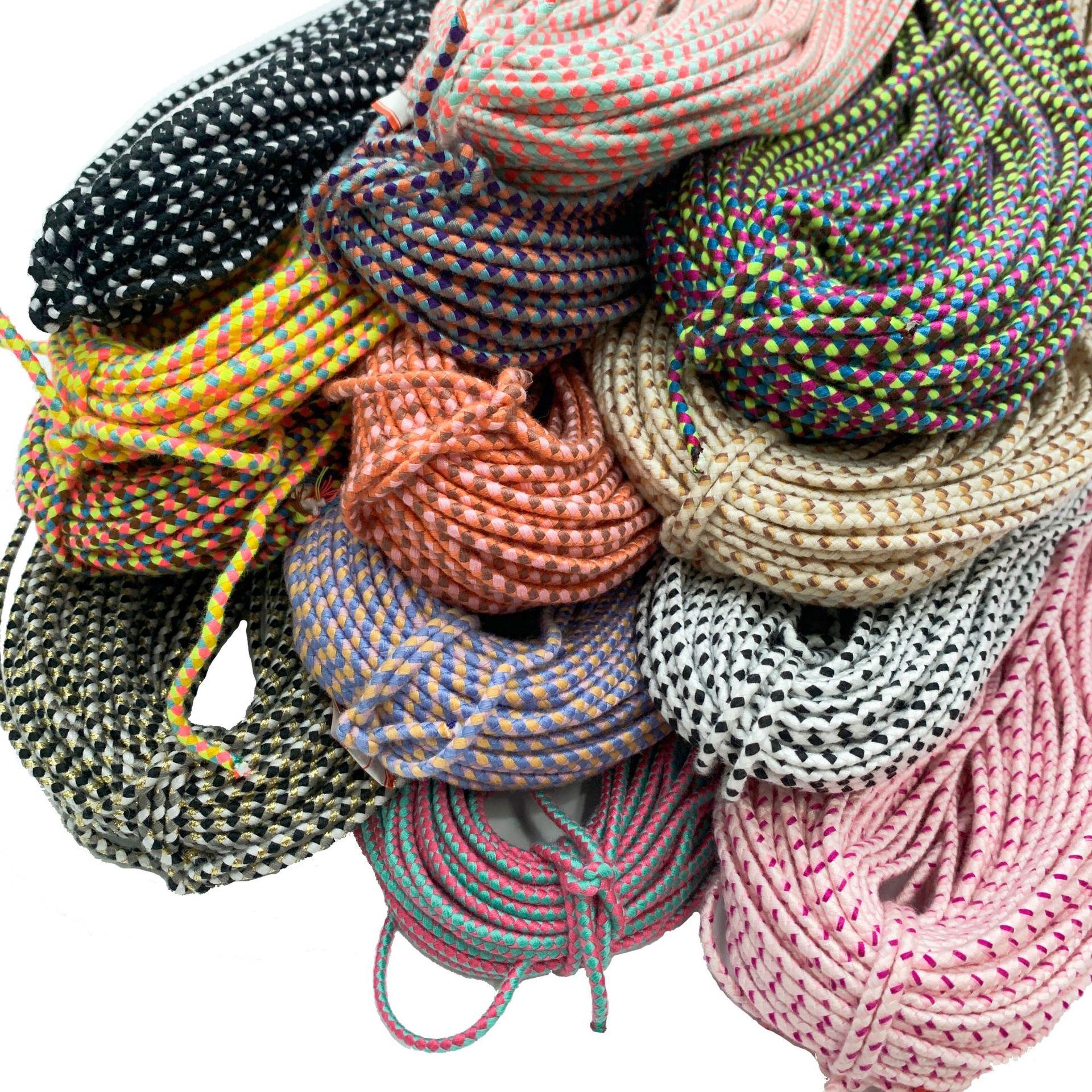 3mm三花线四股编织绳彩色棉线彩色吊坠绳编绳服装辅料饰品配饰