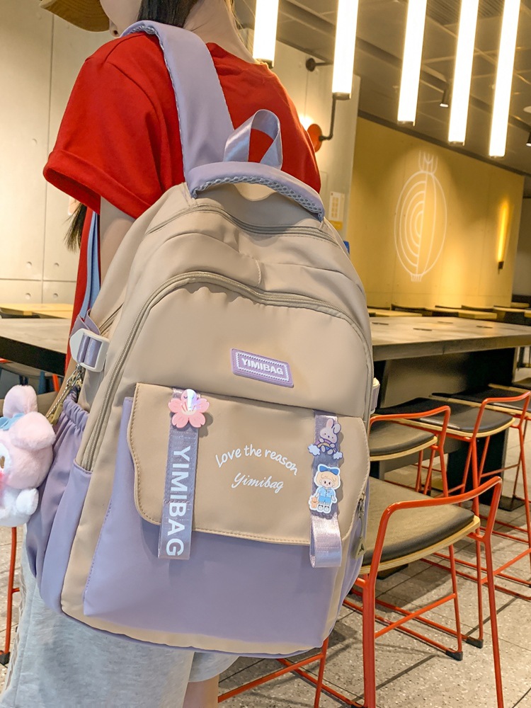 Schoolbag Female High School and College Backpack Junior School Backpack