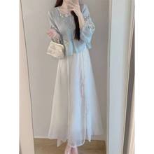 新中式国风改良汉服套装女夏季新款感重工精致刺绣上衣半身裙