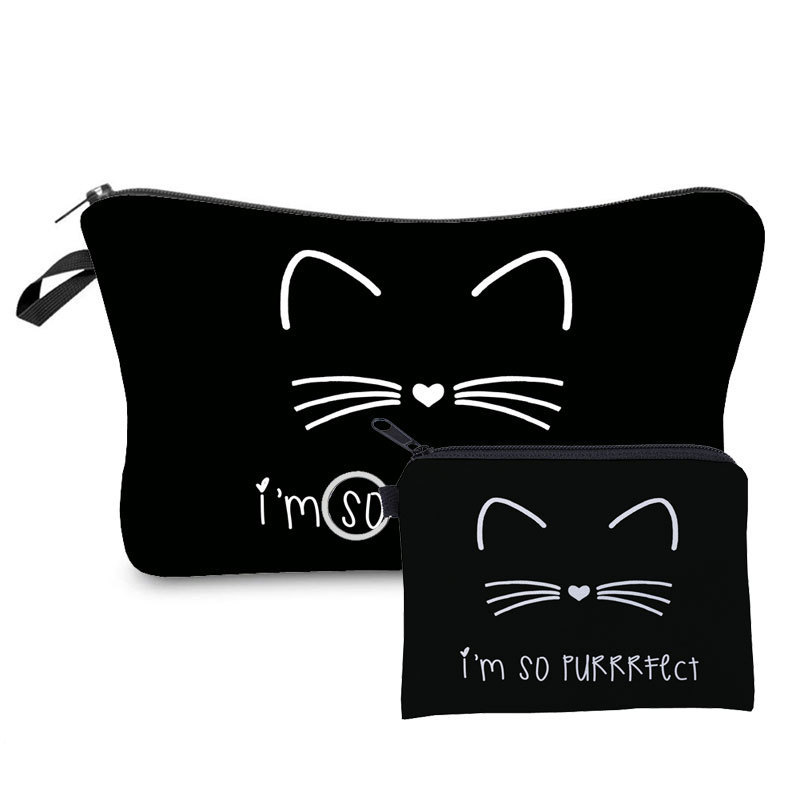 Cross-Border Hot Selling Printing Cosmetic Bag Amazon New Coin Purse Set Multi-Functional Travel Portable Storage Bag