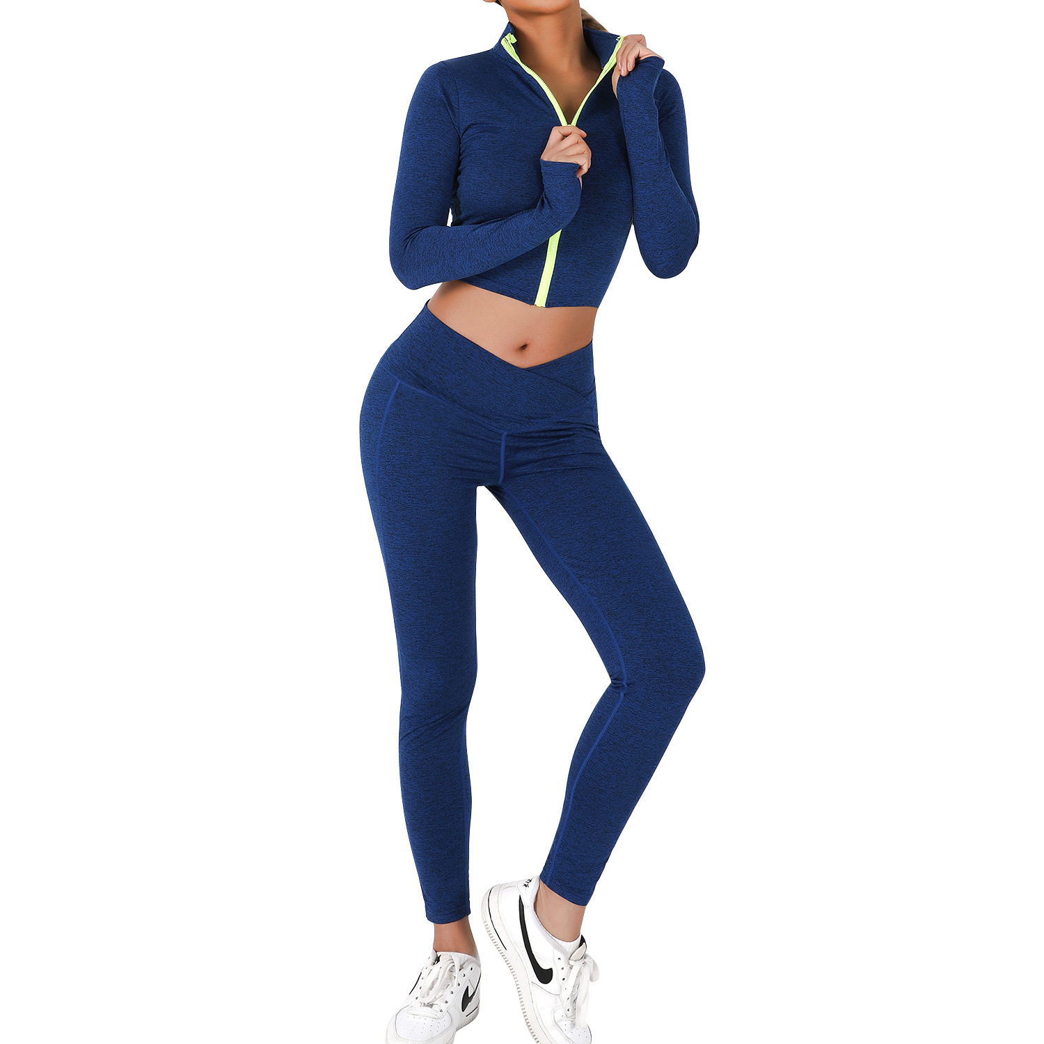 European and American Tight Yoga Suit Sexy Exercise Yoga Clothes Vest Lulu Hip Raise High Waist Yoga Pants Fitness Trousers