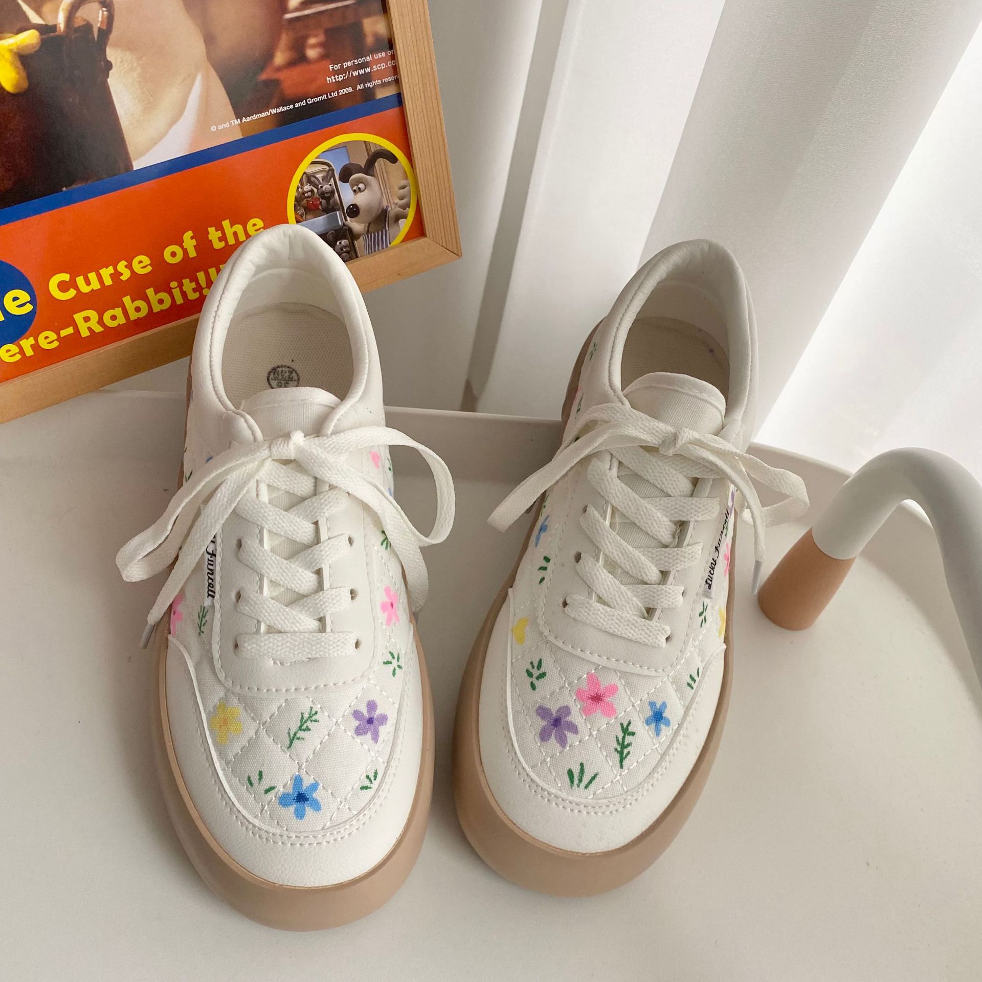 diy爆改鞋子女2022春夏款帆布鞋女休闲百搭ins小白鞋子女潮h-2630