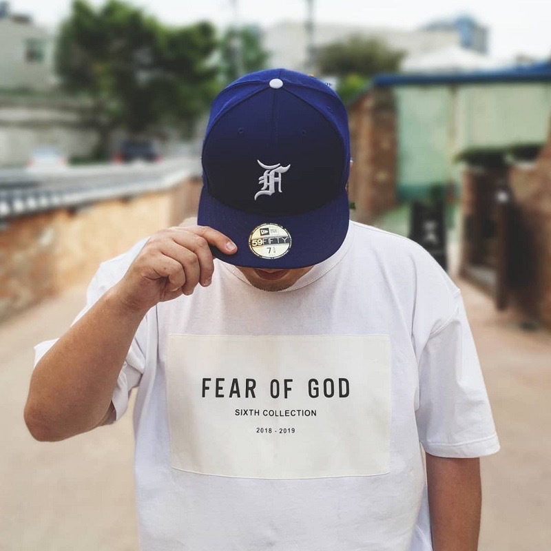 fearofgodfog第六季限定贴布反穿设计男女同款情侣t恤休闲短袖