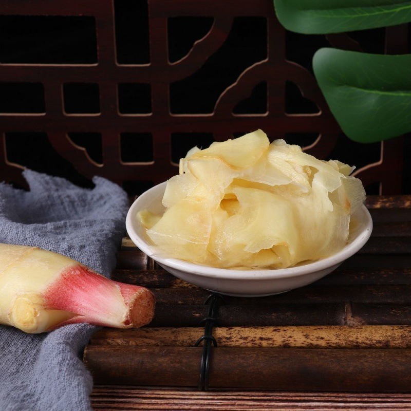 寿司姜片自制寿司生姜山东莱芜切片嫩姜醋泡嫩姜片生姜小咸菜坛装