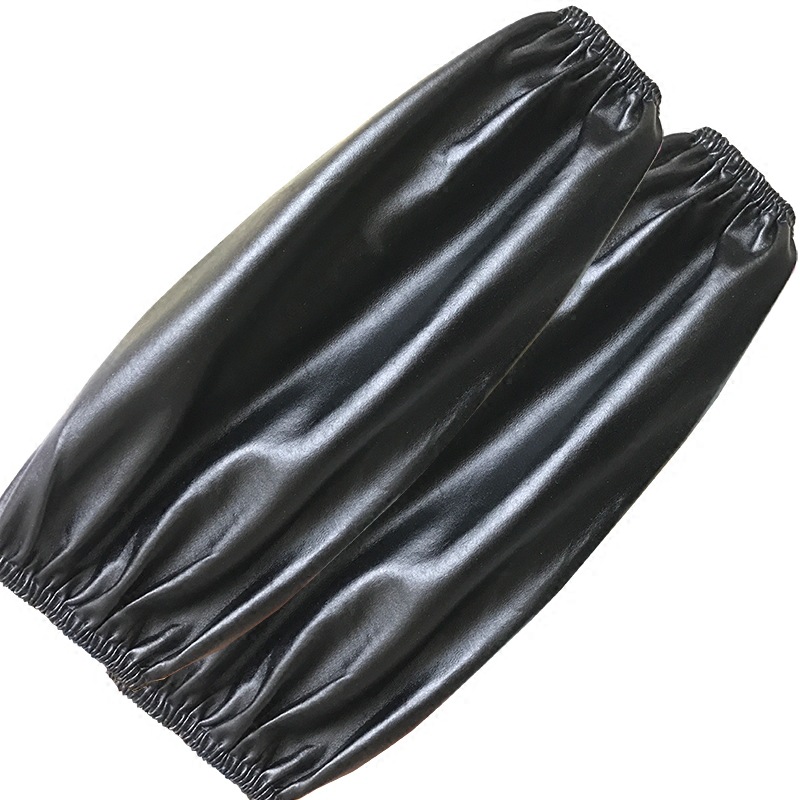 皮革袖套防水防油成人p护袖 加大加厚长款男女加工厂皮套袖包邮